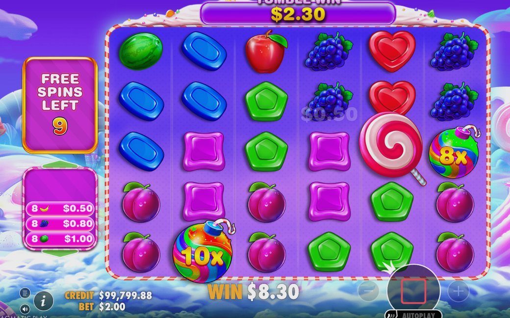 Free Spins round with multiplier bombs on the reels