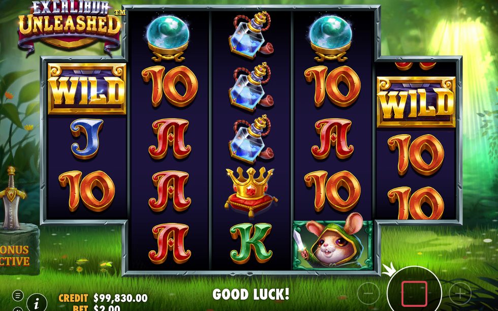 Bonus round opening after two WILDs land